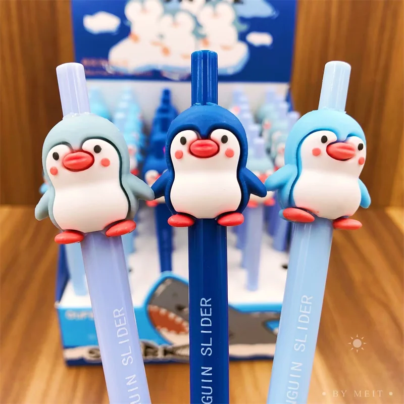 Imagem -02 - Pinguim Bonito Lápis Mecânico Caneta Kawaii Caneta de Escrita Automática Material Escolar e de Escritório 0.5 mm 36 Pcs por Lote