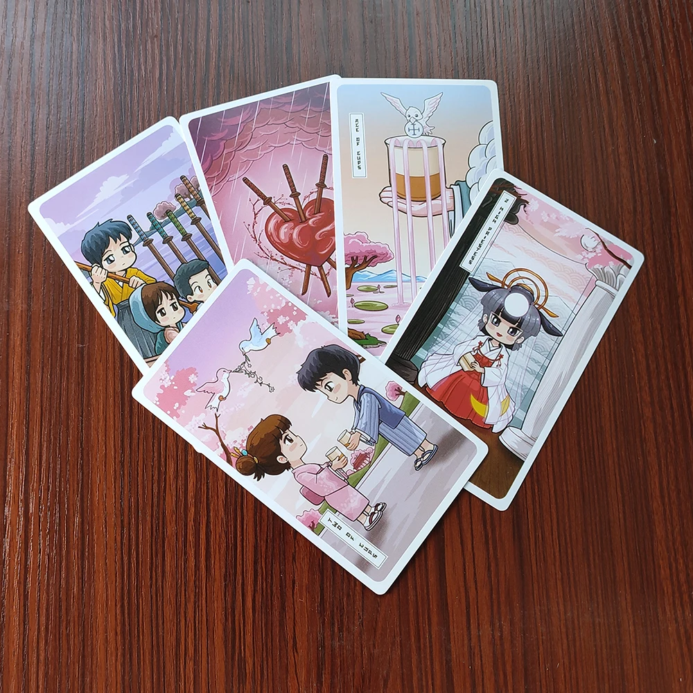 12×7CM Sakura Spring Divination  Tarot Card Deck and Guidebook