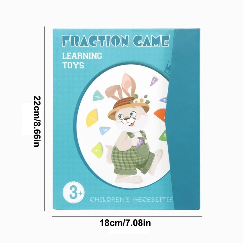 مونتيسوري الكسر المغناطيسي تعلم الرياضيات اللعب مونتيسوري الحساب وسائل تعليمية كتاب خشبي ألعاب تعليمية للأطفال #6
