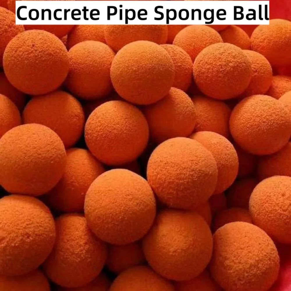 1Pcs Durable Mid-Soft Rubber Sponge Cleaning Balls, DN35-DN150 Pipe Cement Clean-Out Balls for Industrial Use, Dia 32/35-140mm