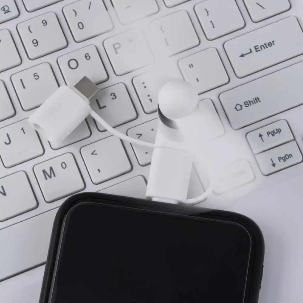 مروحة تبريد هاتف محمولة 3 في 1 USB-C للهواتف الذكية آيفون وسامسونج وشاومي مايكرو/Type-C/IOS ملحقات تبريد عالمية صغيرة