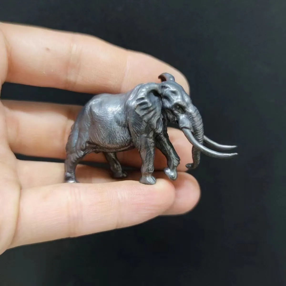 Hand Crafted Chinese Copper Elephant Ornament Vintage Brass Figurine for Bonsai Suiseki Micro Landscape