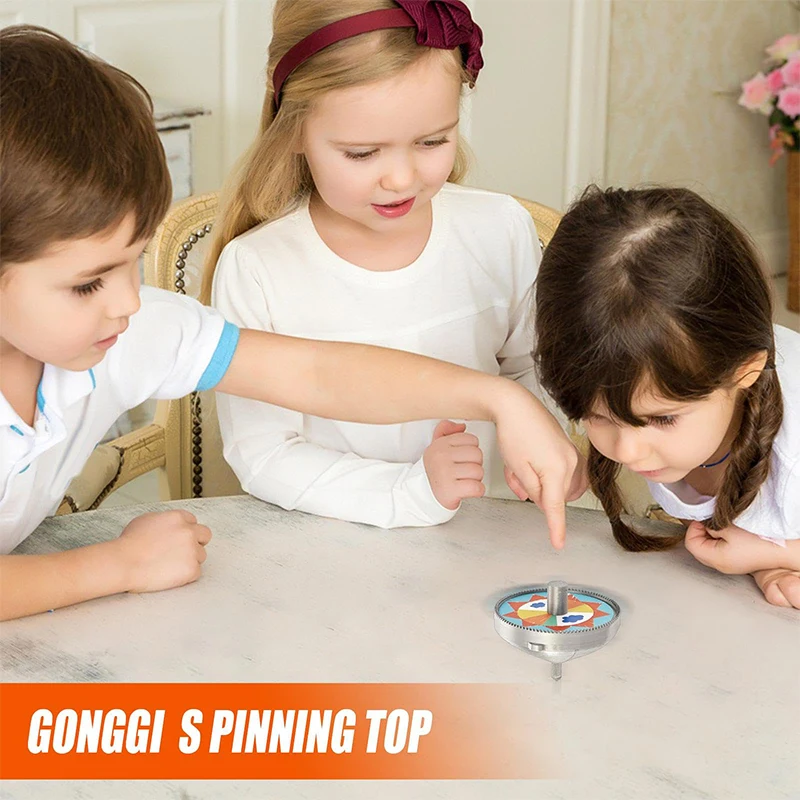 Mainan Putar Korea 3D Print Gyro Toys Permainan Interaktif Gyroscope Penghilang Stres Mainan Putar Berputar