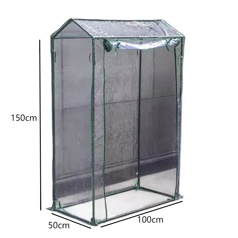 

Для дома, садоводства, крышка для теплицы, теплица из ПВХ, 100x50x150 см, достаточный пространство для выращивания, удобный доступ для растений