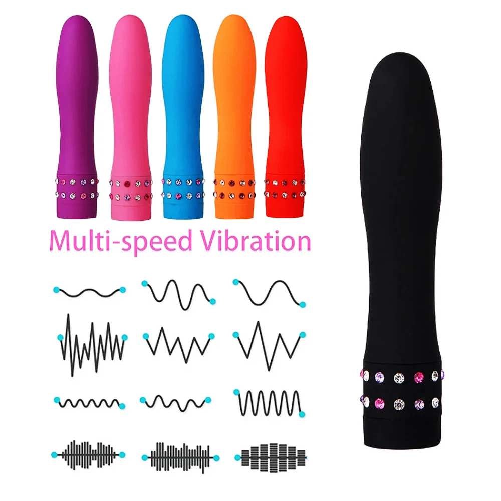 Mini vibrador de bala impermeable para mujer, consolador estimulador del clítoris, juguete sexual de masturbación, 1/12 velocidades, producto de