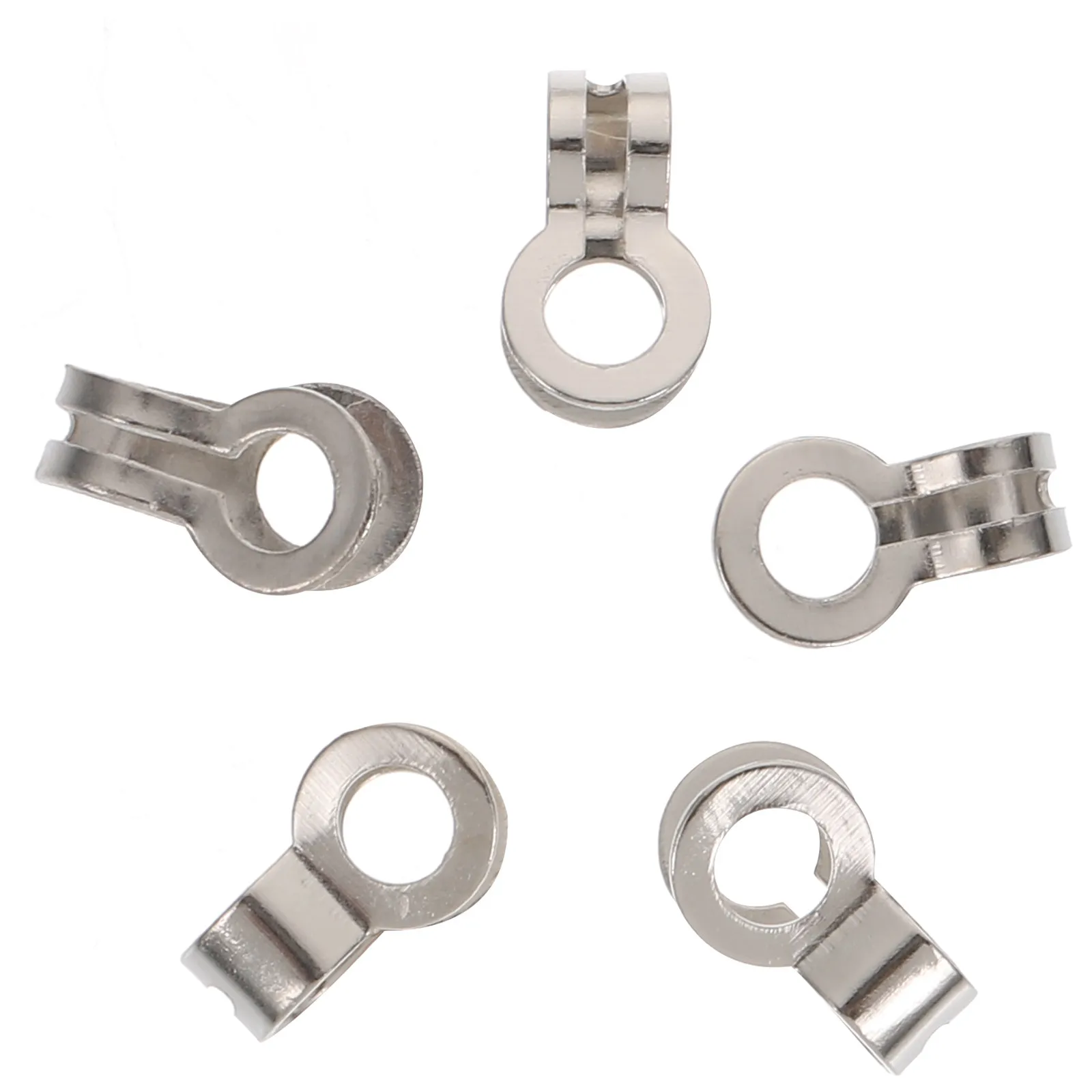 125Pcs Bead Chain Buckles Heavy Duty Iron Tag Fasteners for Price Tags Hanging Labels DIY Craft Jewelry Making Accessories