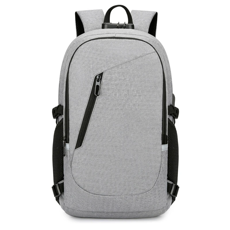 Big Capacity Computer Backpack With Anti-Theft Function For Carrying Laptop Grey