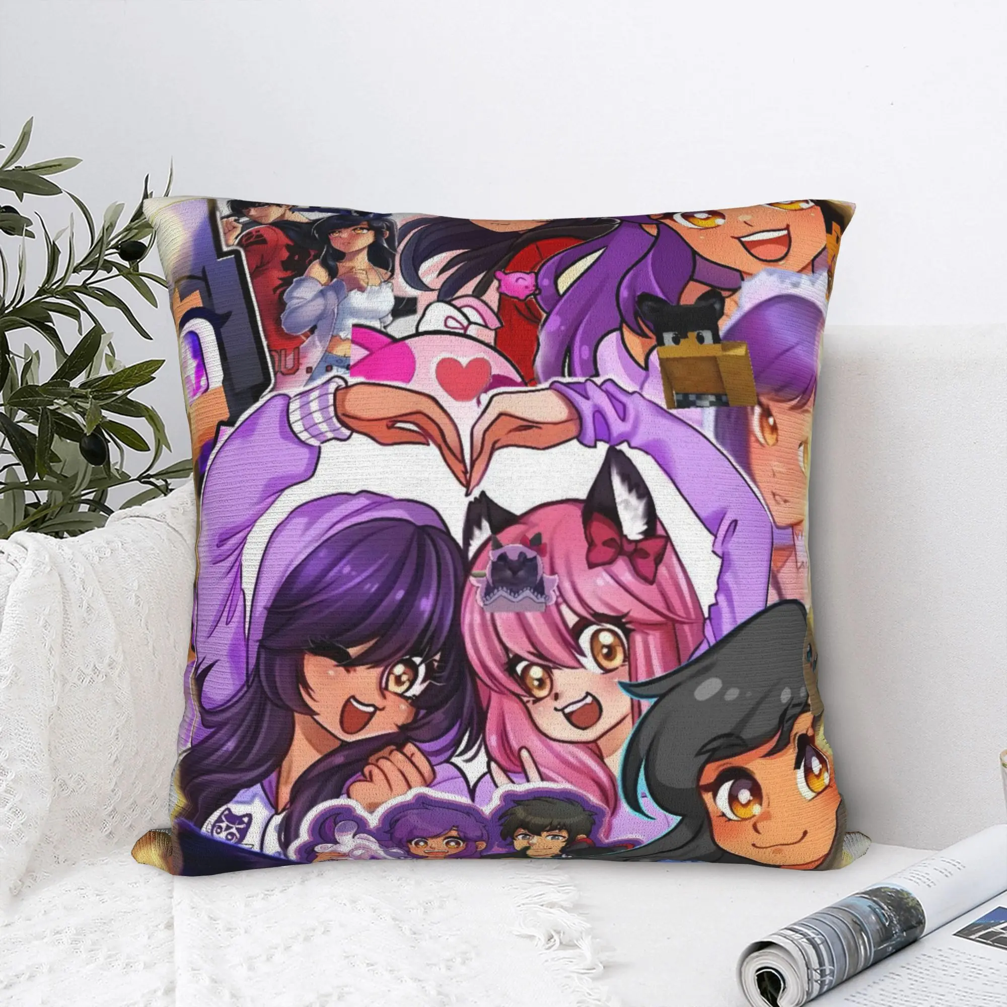 Pillow Case Royal Aphmau Fancy Outfit Pose Print  Pillow Cover For Office Car Home Decor Vintage Pillowcases