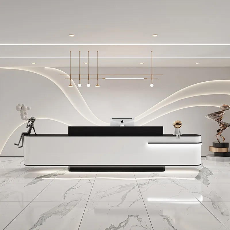 

Business Reception Desk Clothing Store Modern Infodesk Cashier Reception Desk Counter Mostrador De Tienda Beauty Furniture