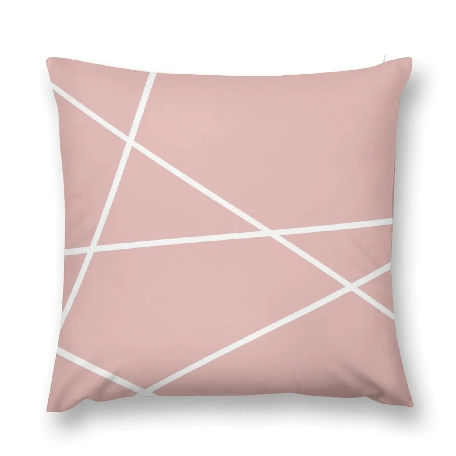 

preppy minimal Chic Blush pink White lines Pink Geometric Pattern Throw Pillow Plaid Sofa Christmas Pillowcase pillow