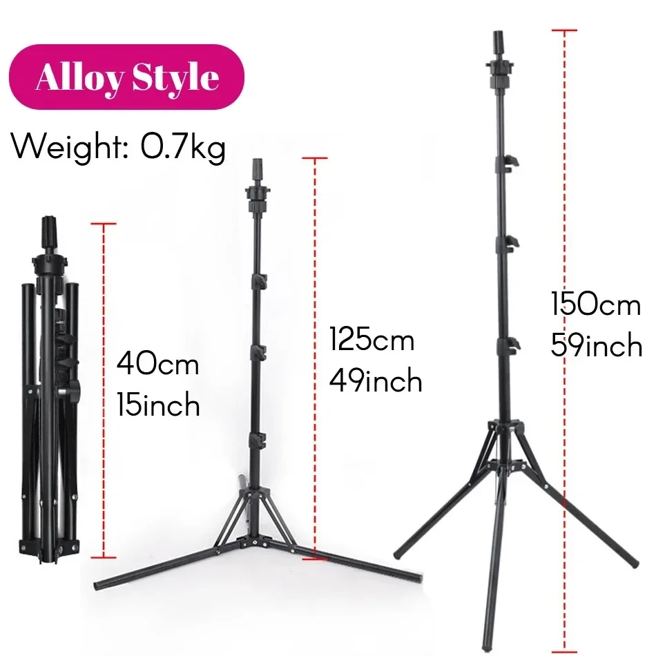 عارضة أزياء رئيس حامل ترايبود قماش قالب الرأس، حامل شعر مستعار عاري الرأس رئيس نموذج حامل شعر مستعار ترايبود