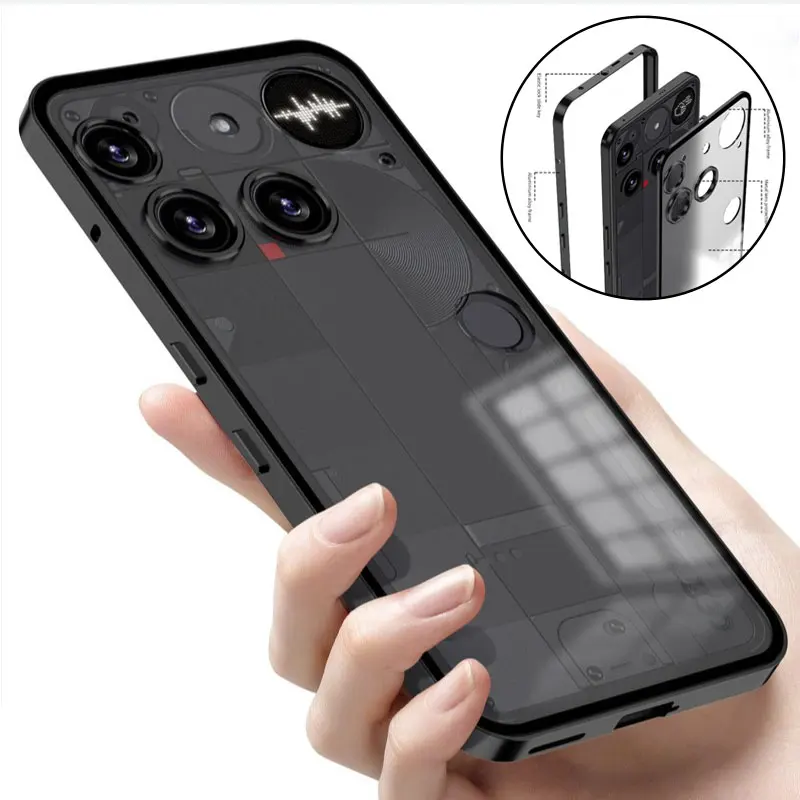 Coque de téléphone en métal antichoc pour Nothing Phone 3, cadre métallique en alliage d'aluminium, couverture de pare-chocs rigide et mate pour Nothing Phone3 A024