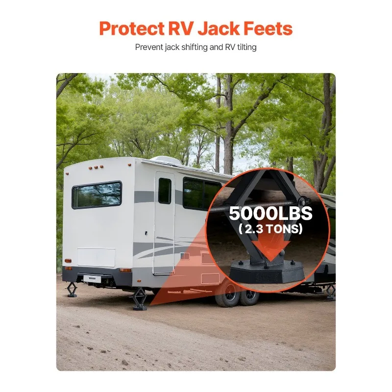منصات التسوية RV 5000 رطل 4 قطع المطاط مقطورة جاك منصات مقص جاك قدم