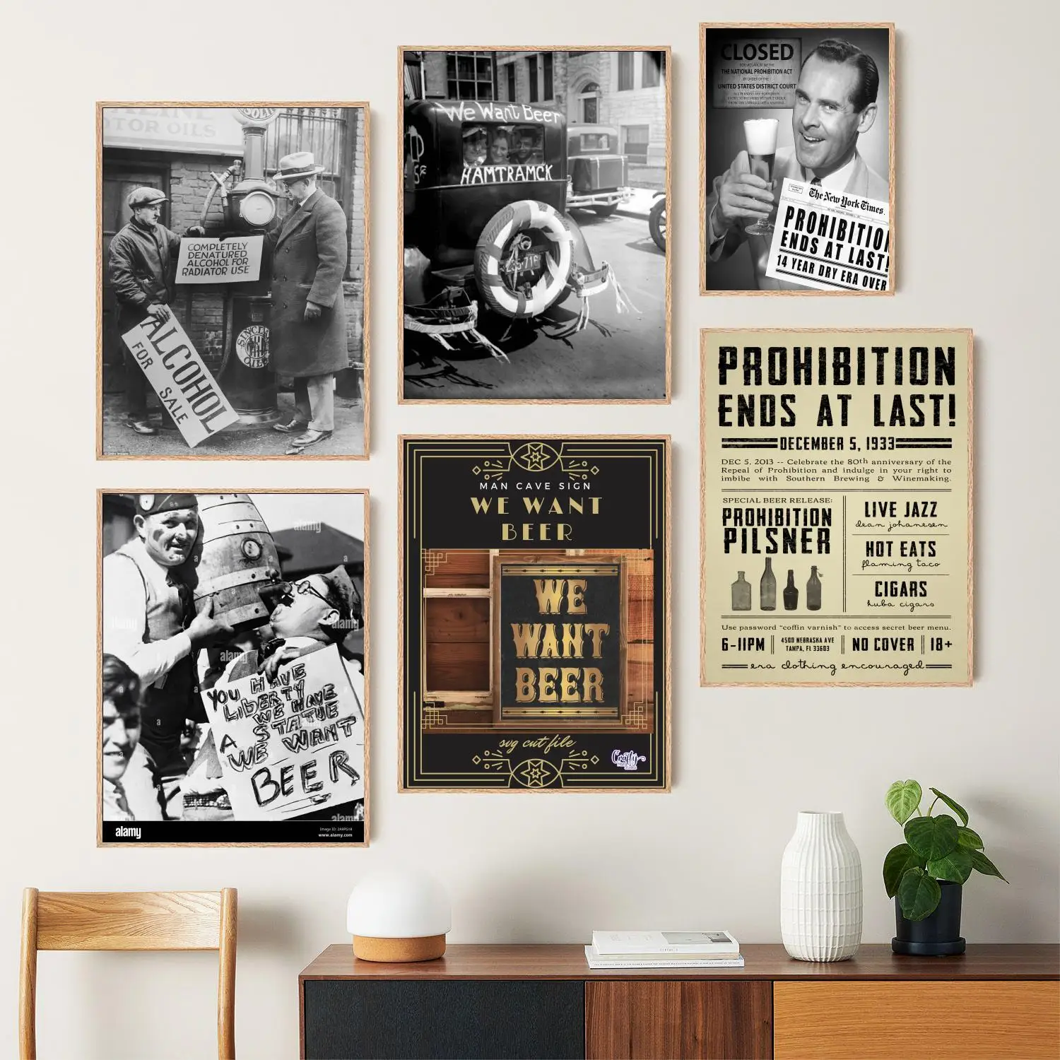 we want beer prohibition Canvas Art Poster and Wall Art Picture Print, Modern Family Bedroom Decor Posters