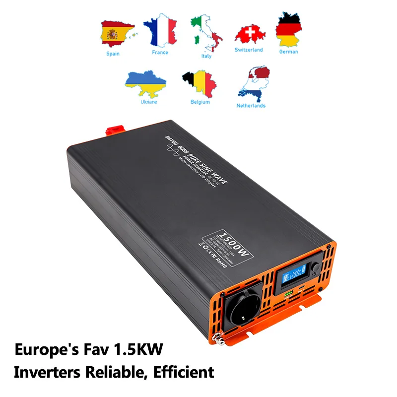 

12 В 24 В постоянного тока в переменный ток 220 В 230 В 240 В 1 кВт 1,5 кВт 2 кВт Солнечная автономная сеть Чистая синусоида Инверторы и преобразователи для автомобильных автофургонов