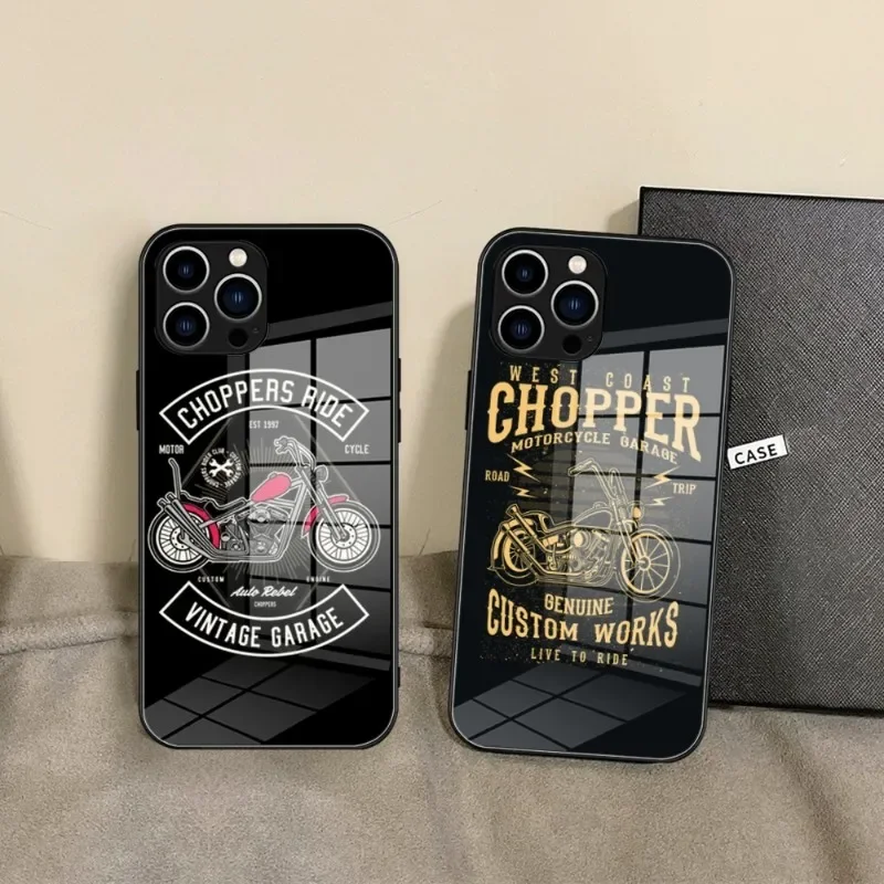 West Coast Choppers Model Cross Austin Texas Phone Case Tempered Glass FOR IPhone 15 14 13 11 12 Pro 8 7 Plus X 13 Pro Covers