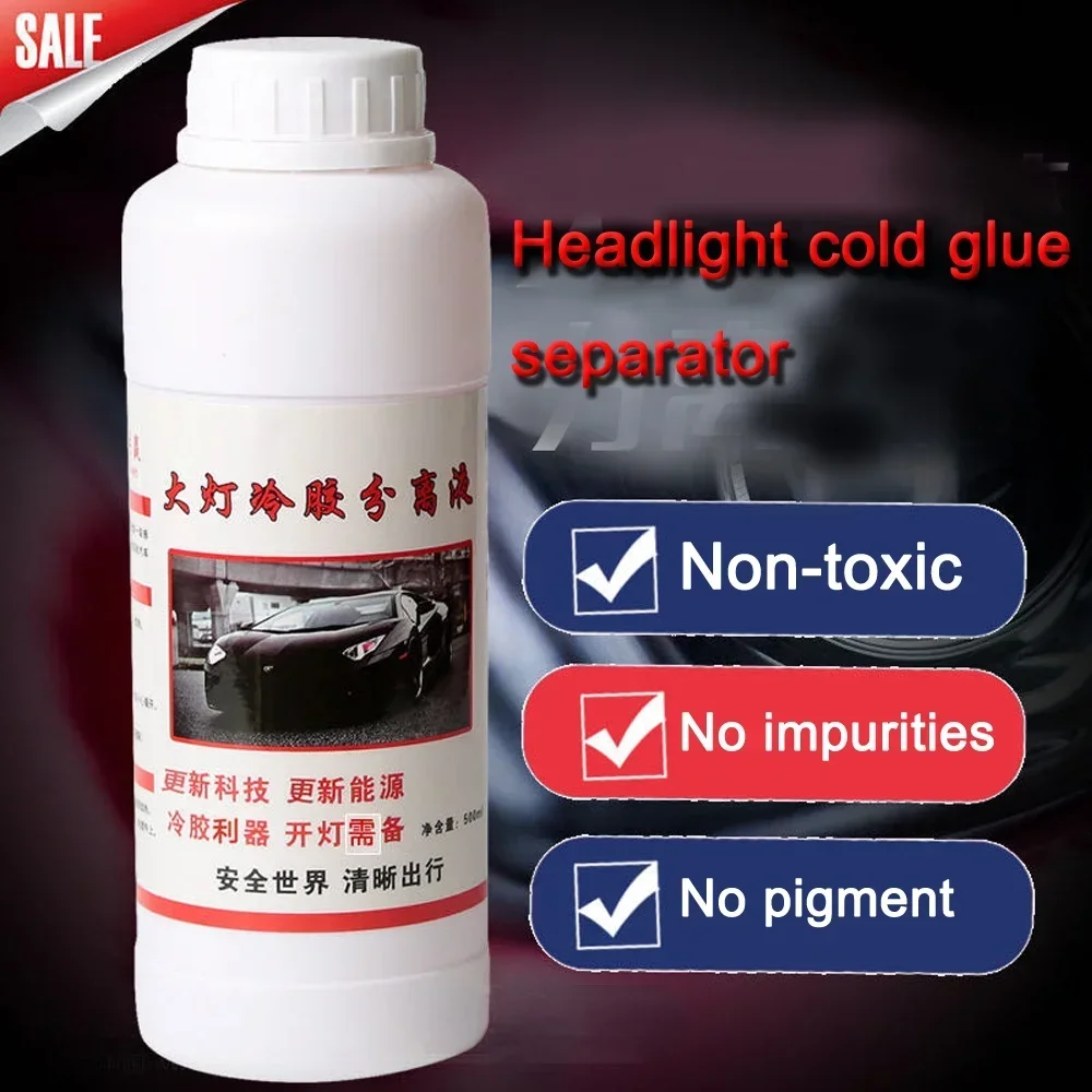 500ML Automotive Headlight Polishing Repair Scratches Glass Refurbished Headlight Repair Hydrophobic Vehicle Cold Glue Tool