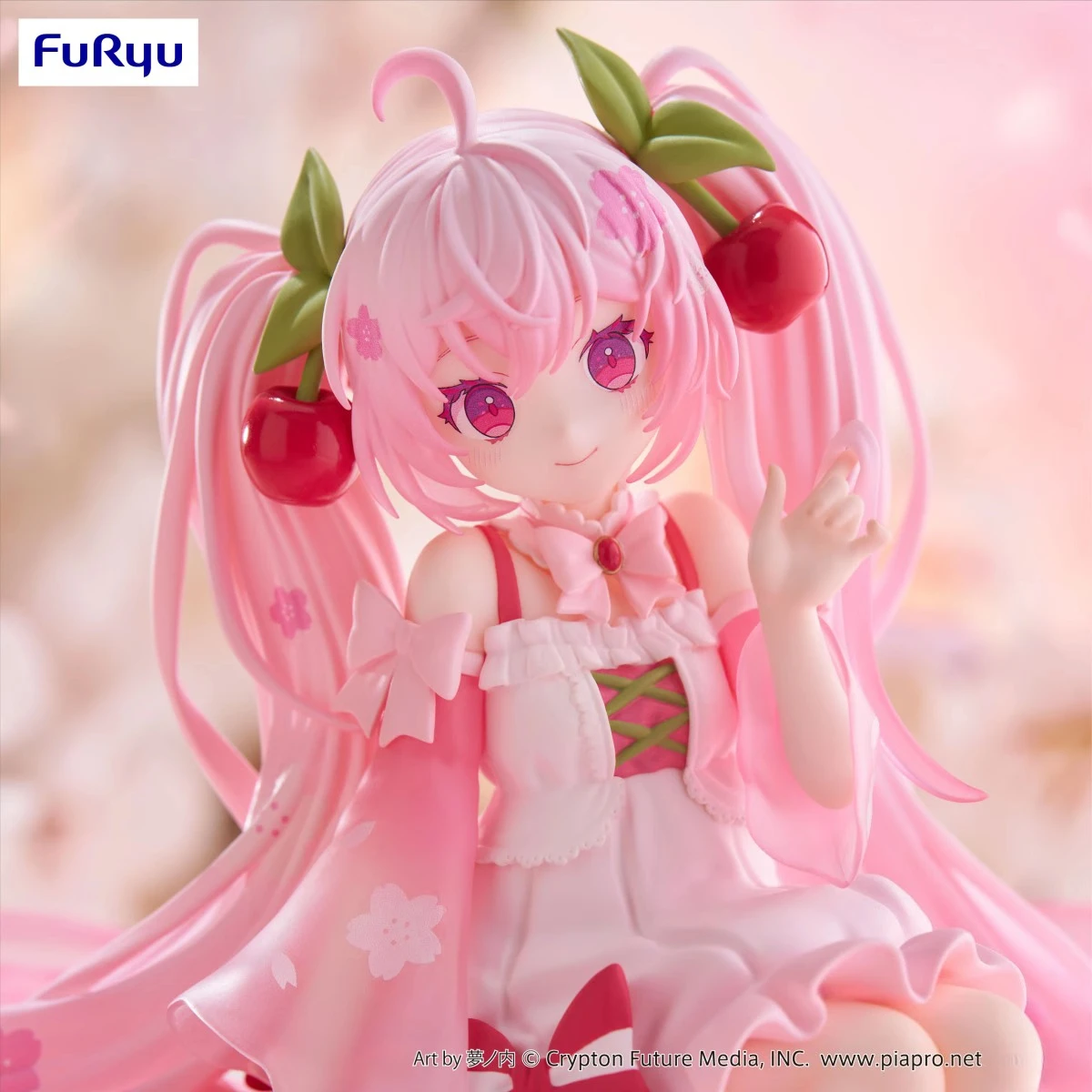 Original FuRyu Noodle Stopper Hatsune Miku -Sakura Miku 2025 Ver.- PVC 14CM Anime Action Figures Model Collection Toys Gifts