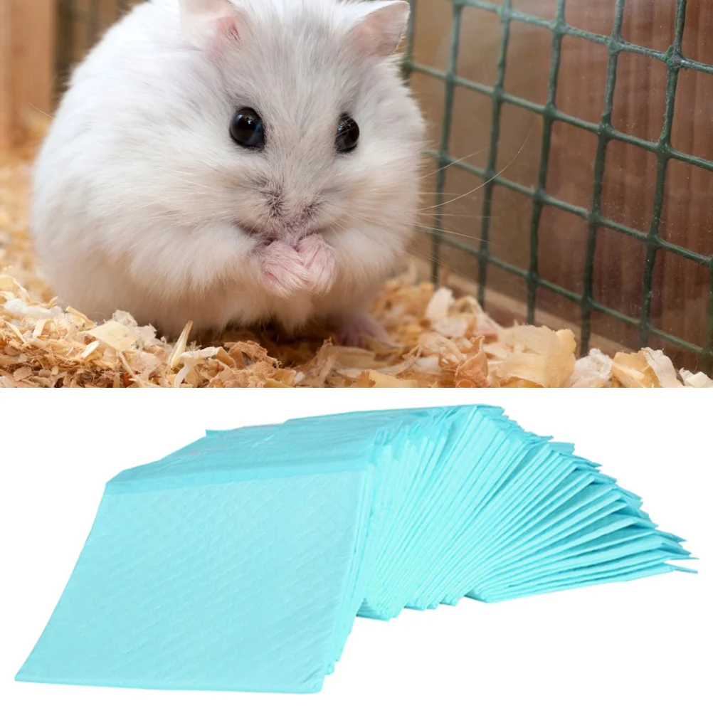 100 Pcs Small Animals Cage Baby Hamster Enclosure Critters Pet Pee Pads Toy Urine