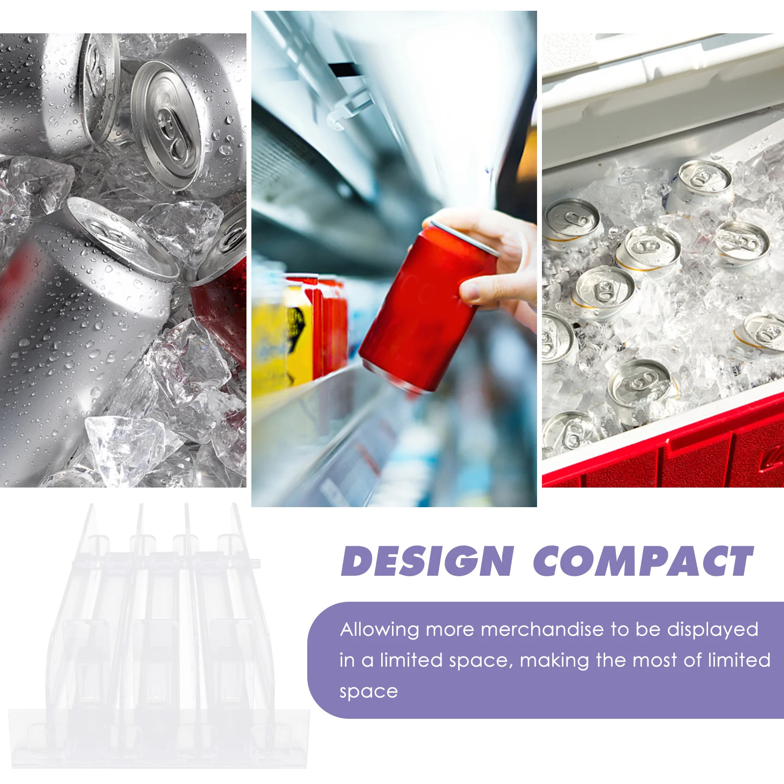 3 قطعة رف انتهازي الرف البلاستيك انزلاق المنظم للثلاجة الصودا موزع شرب يمكن تخزين الحل تركيبات المطبخ