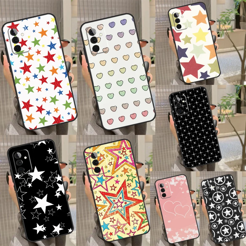 STARS COLOURFUL Cover For Samsung Galaxy A12 A13 A14 A54 A53 A52 A34 A33 A32 A24 A23 A22 A51 A71 Phone Case