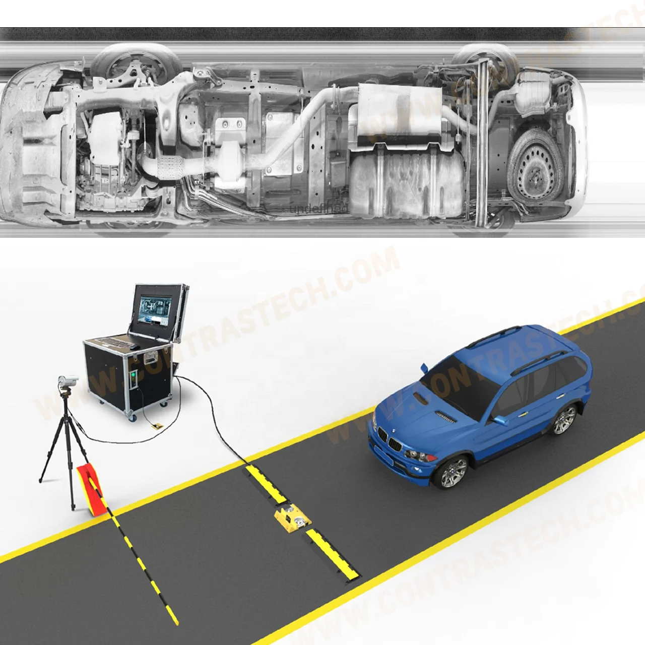 2026Pro_Contrastech GIGE Vision 2K 4K Line Scan Camera UVSS Vehicle Bottom Inspection Scan System for Car Security