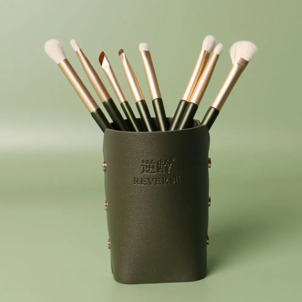 Anti-aging Modern Era 8-piece Wool Eye Brush, Soft Wool Blending Makeup Brush Set, Eye Brush Detail Makeup Brush