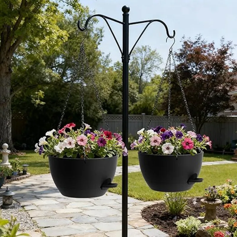 SHGO-Large For Indoor And Outdoor Plants Suitable 2-Piece Self-Watering Hanging Flowerpot With Detachable Design