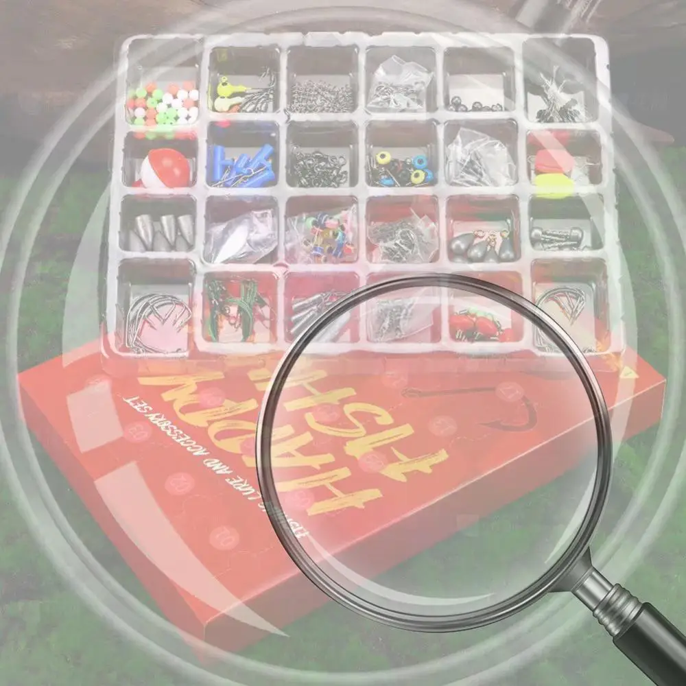 

Комплект рыболовных принадлежностей, включая джиг-крючки, бусины, грузила, вертлюги, набор рыболовных снастей, подарки для рыбалки для мужчин