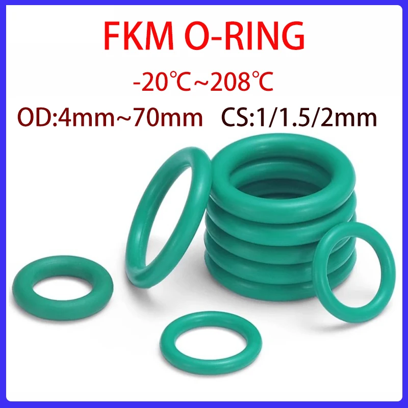 

Уплотнительное кольцо из зеленой фтористой резины FKM, наружный диаметр 4-70 мм, толщина CS1/1,5/2 мм, уплотнительные кольца, уплотнительная прокладка, маслостойкая, устойчивая к кислотам и щелочам
