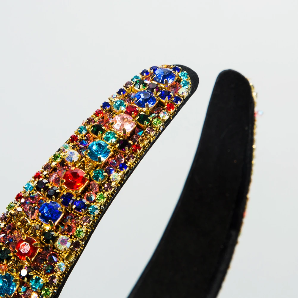 

Fashion Hair Hoop Rhinestone Head Band Wide Headband Headbands Women Rhinestones