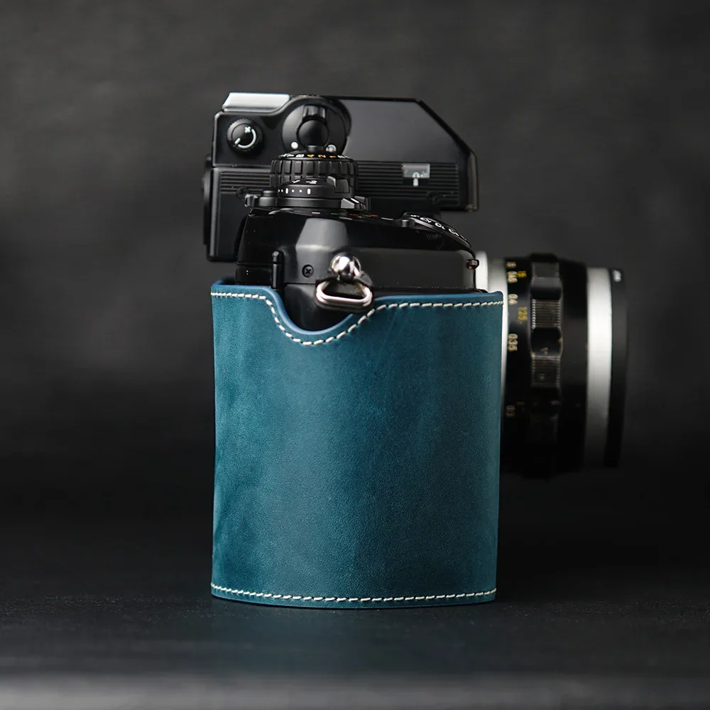 Echt Echt Leer Half Camera Case Tas Cover Voor Nikon F4 Case F3/F2/F/FM2/FM3A Case Camera Tas Fotografie Accessoires