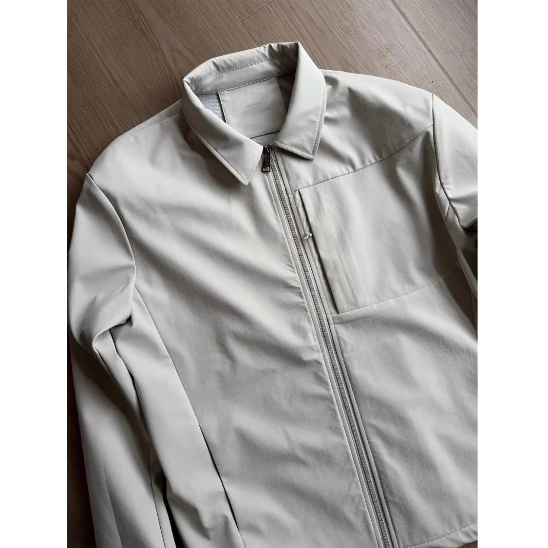 

GTAL American Tee-Proof Busin Bird Adstrative Jaet Breathable Me Pure Color Busin Открытый воротник на молнии пальто