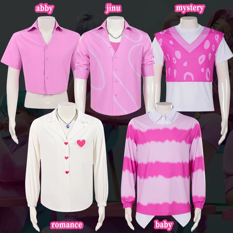 

[Kids110cm-Adult XXL] Kpop Demon Hunter Saja Boys Cosplay Costume Necklace Mouth Bib Mystery Baby Jinu Group Performance Outfits