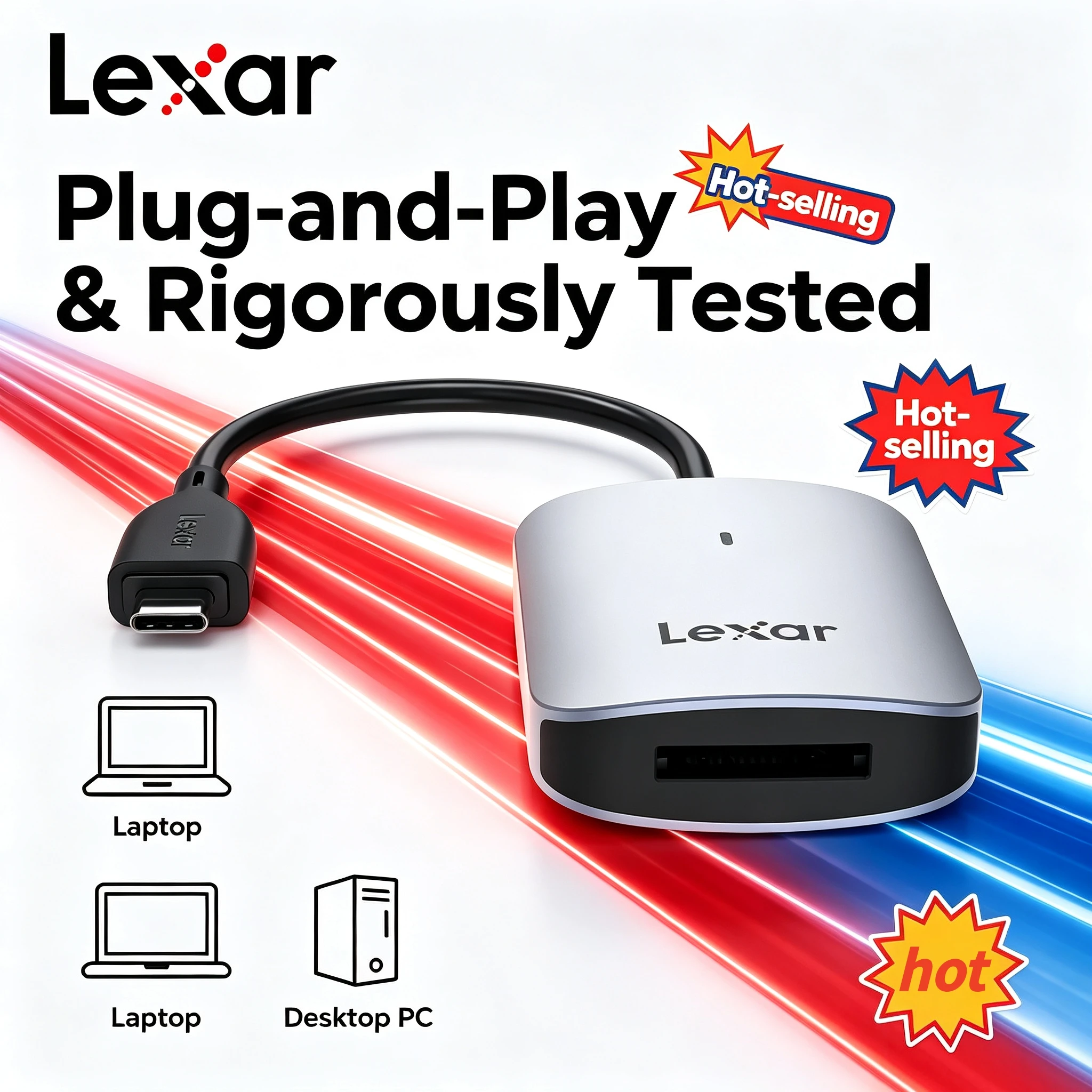 lexar高速usb-cアダプターカードリーダー-sd-microsd-tf-32-ノートパソコン、スマホ、android-pro対応-高速転送対応-メモリーリーダー