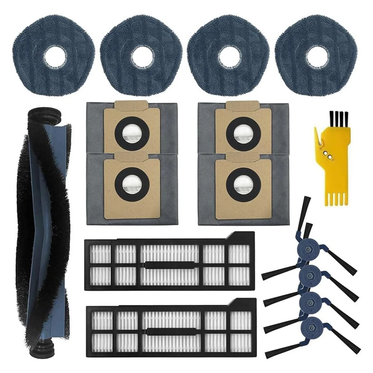 Accessories Kit for Eufy X10 Pro Omni Robot Vacuum Cleaner Main Brush, Filters, Side Brushes, Mop Cloths,Dust Bags