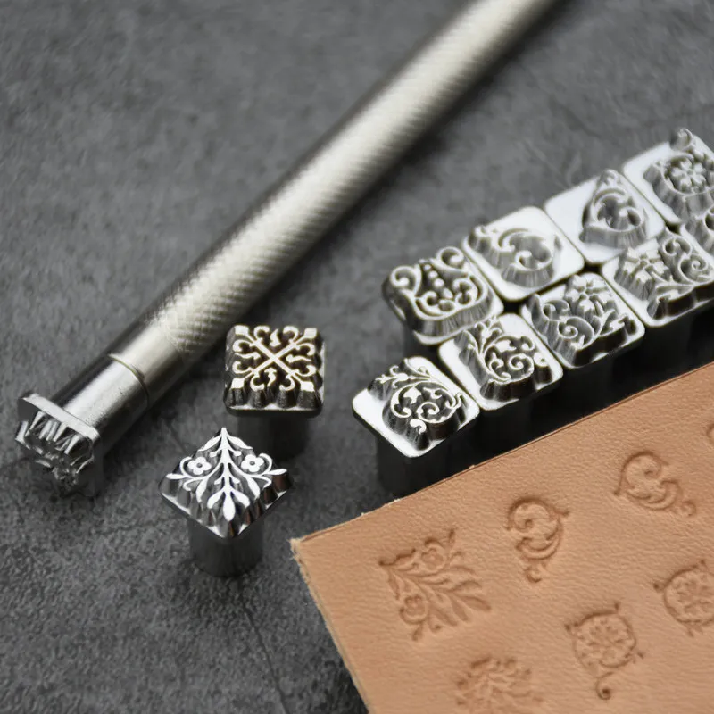 Leather Printing Chong Constellation Zodiac Leather Carving Pattern Handmade DIY Punch Tool Set Vegetable Tanned Leather
