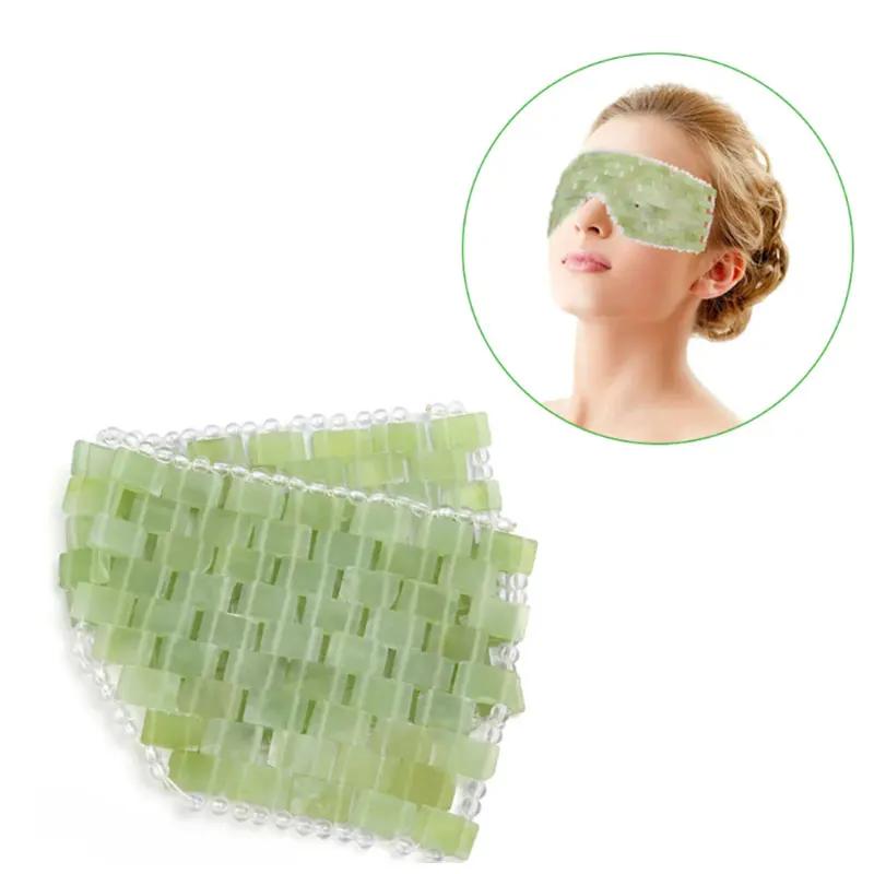 Natural Jade Facial Mask Hand-Woven Jade Facial Mask Improve Skin Healing Ice Relief Eye Fatigue Pure Hand-Polished Jade