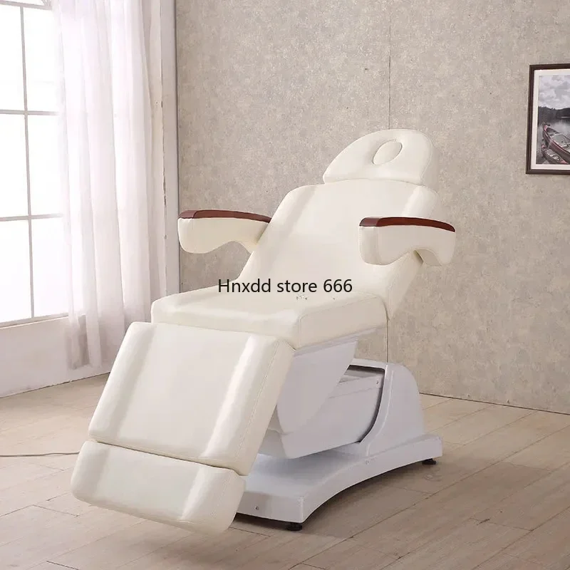 Electric beauty therapy pattern embroidery bed, one-to-four folding body bed