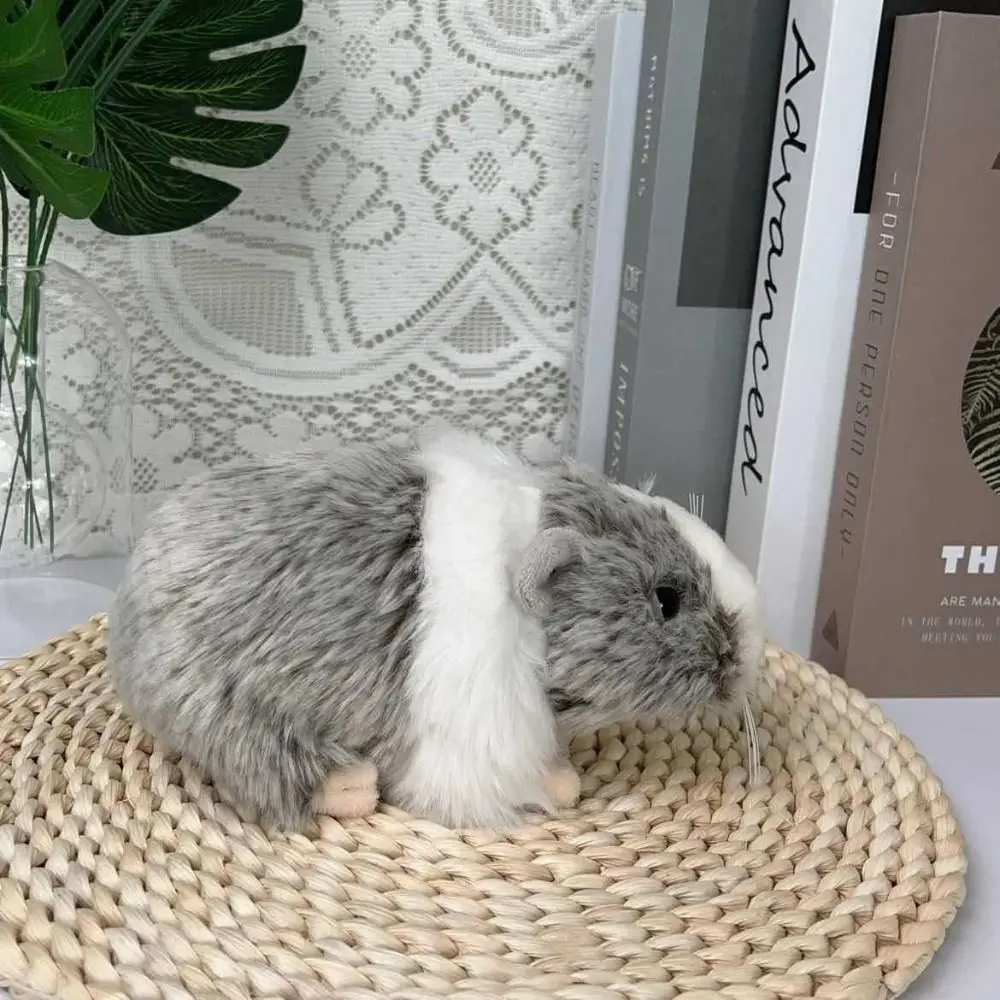 Cartoon knuffels cavia gevulde schattige poppen simulatie muis poppen pluizige echte hamster pop kamer decor