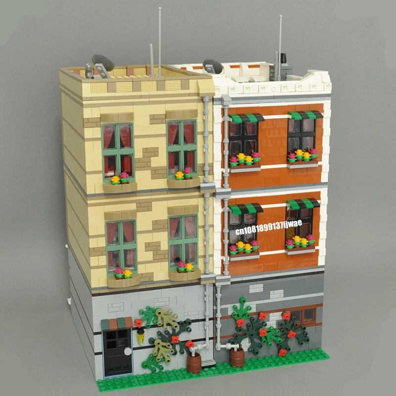 Street View Modular Book Shop e modelo de loja eletrônica, brinquedo infantil, blocos de presente de aniversário, idéias criativas, cidade quente vendendo, 5617pcs