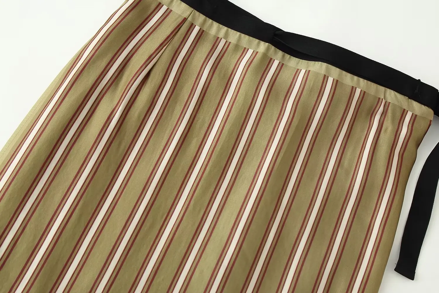 KONDALA Vintage Patchwork-Print Bohemian Damen-Maxirock – Modischer Sommer 2026 Schnürrock mit Streifen für Urlaub und Strand, Asymmetrischer Rock – Detail 10