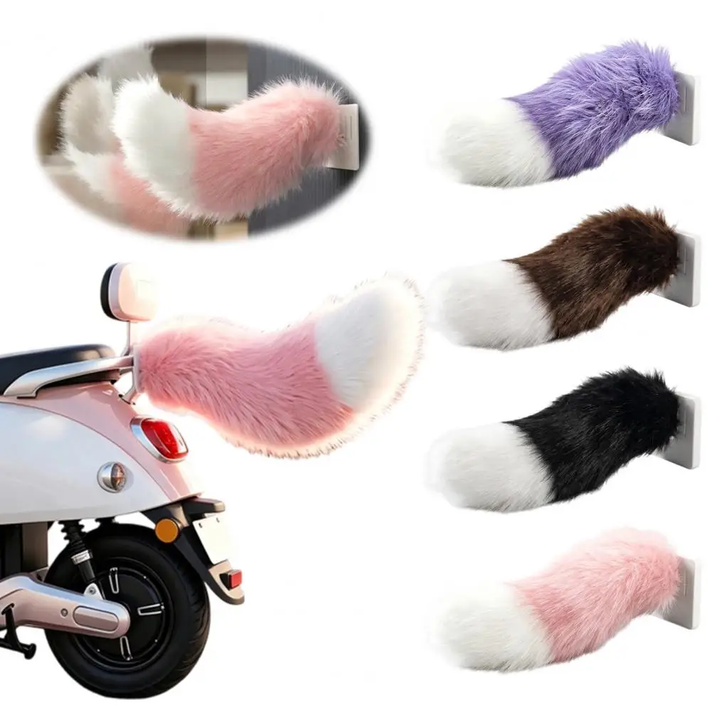 Electric Wagging Tail For Car, Remote Control Fluffy Fox Tail Decor, Sound Activated Moving Fur Trunk Ornament For Cosplay Anime
