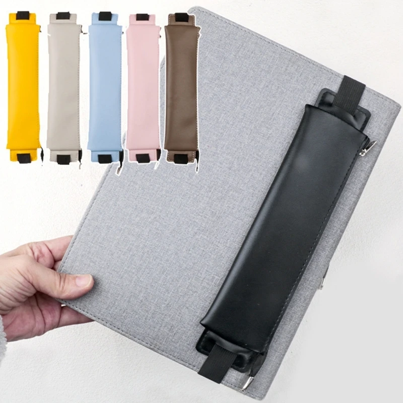 Держатель для ручек для журналов, регулируемые эластичные ленты, пеналы из искусственной кожи, рукав для ручек, Прямая поставка