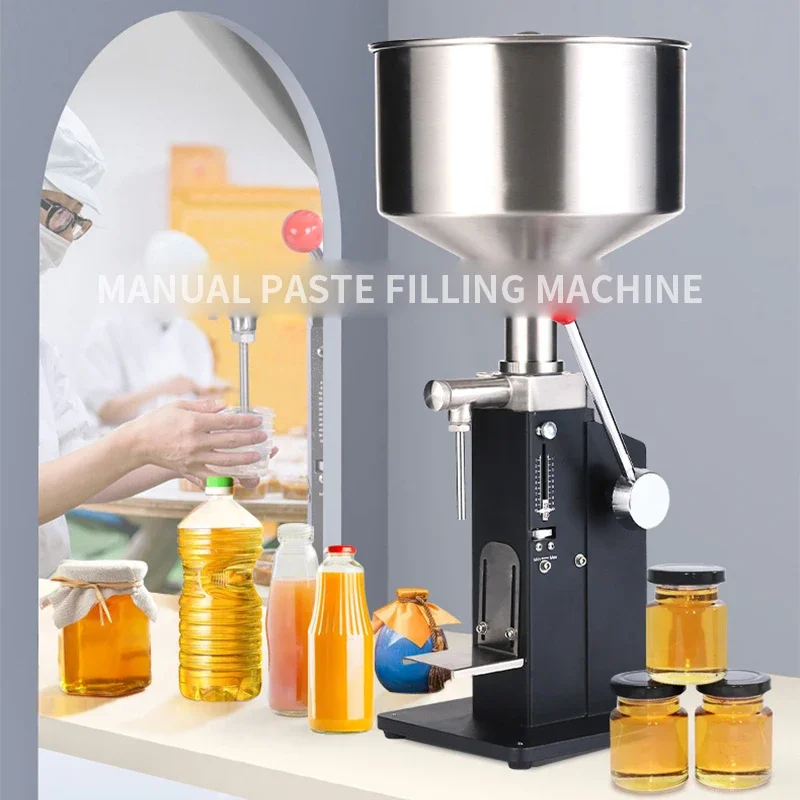 A03 Liquid Paste Filling Machine Manual Bottle Filler Cosmetic Cream Honey Pasta Sauce Peanut Butter Food Packaging