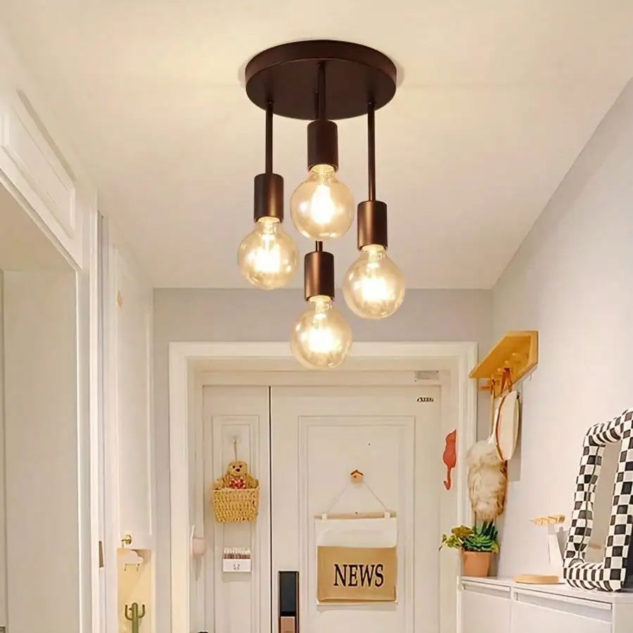 

Nordic Modern Satellite Design Semi-Flush Mount Pendant Light Fixture, For Home Ambiance Lighting, Bulbs Not Included