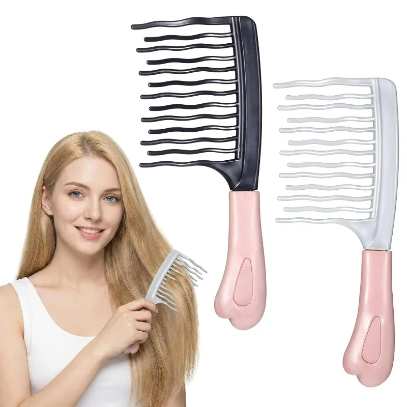 

Anti-knotted Wide Tooth Hair Comb, Curly Hair Care Comb, Fluffy Hair Comb, Unisex, Home Scalp Massage, Travel Portable, Holiday Gifts