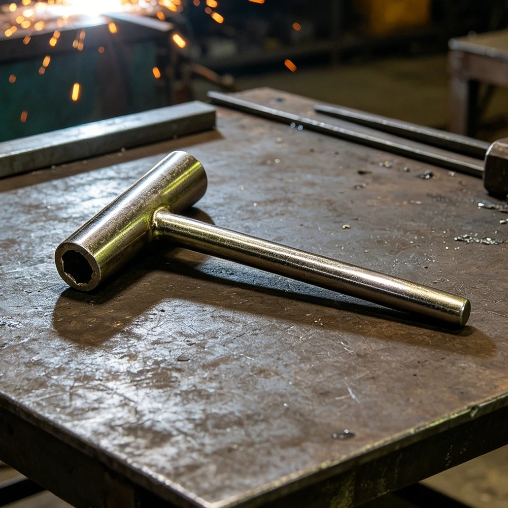 Metal Angle Wrench for Oxygen Acetylene and Other Gas Cylinders Dual Purpose Tool for Valve Adjustment and Service