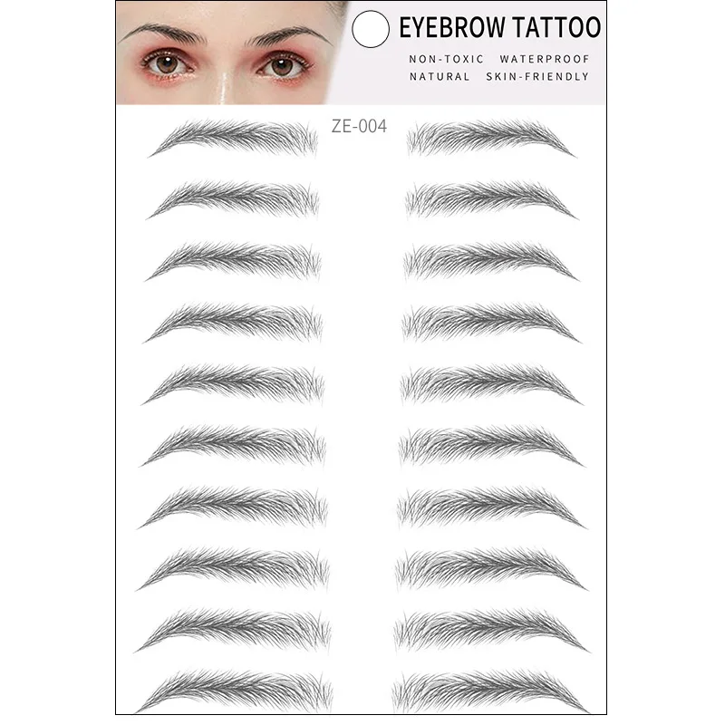 Waterproof Various Styles False Eyebrows Not Easy To Fall Off Black Eyebrow Tattoo Sticker Lasting Eyebrow Tattoo Durable Use