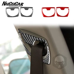 For BMW 3 Series E90 2005-2012 Carbon Fiber seat belt Panel Trim Cover Car Interior Accessories Decorative Stickers